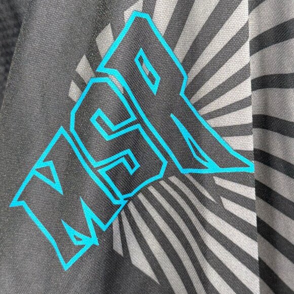 MSR Black Y2K Graphic Long Sleeve Jersey XL 100% Polyester Made In Taiwan - Picture 9 of 16